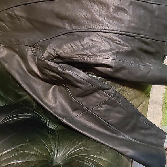 Tiboa Leathers Real Soft Black Leather Zipper Jacket Biker Style Size M - Picture 13 of 13